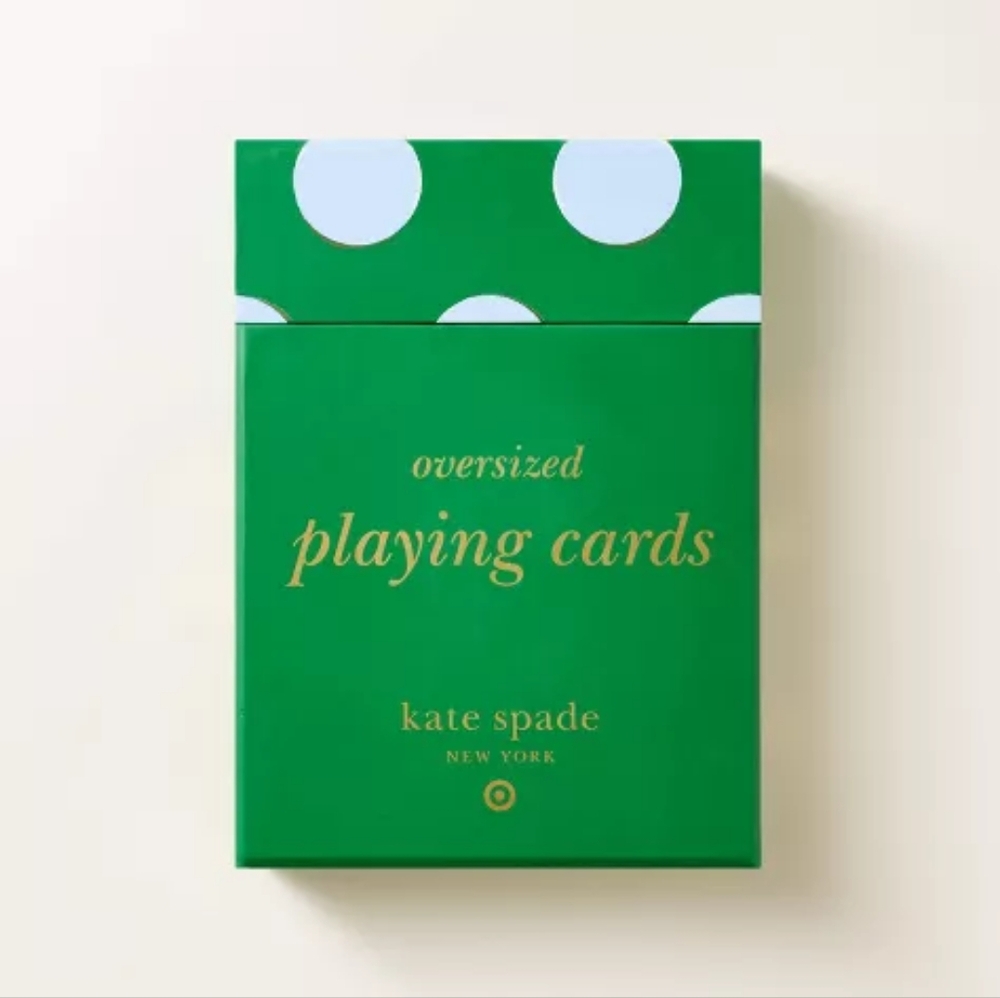 Rare Kate Spade Polka Dot Oversized Waterproof Deck of Cards Limited Edition